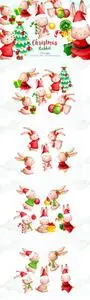 Christmas Rabbit Clipart