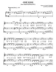 One Kiss (from Disney's Descendants 3) - China Anne McClain, Dove Cameron, Sofia Carson (Piano-Vocal-Guitar)