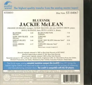 Jackie McLean - Bluesnik (1961) [XRCD24 Remastered 2011]