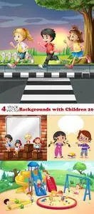 Vectors - Backgrounds with Children 20