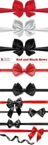 Vectors - Red and Black Bows