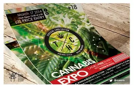 CreativeMarket Cannabis Expo Flyer
