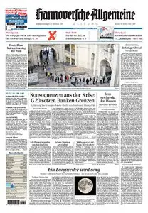 Hannoversche Allgemeine Zeitung vom 26/27. September 2009