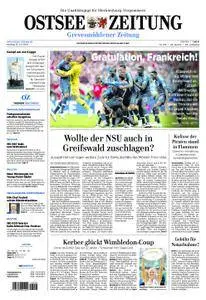 Ostsee Zeitung Grevesmühlener Zeitung - 16. Juli 2018