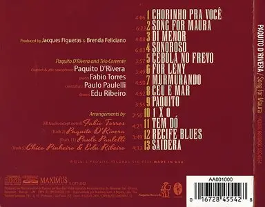 Paquito D'Rivera & Trio Corrente - Song For Maura (2013) {Paquito Records}