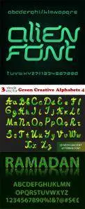 Vectors - Green Creative Alphabets 4