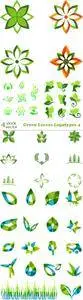 Vectors - Green Leaves Logotypes 4