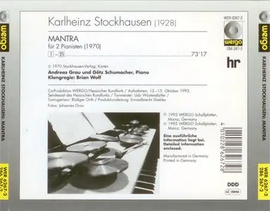 Karlheinz Stockhausen - Mantra - Andreas Grau - Götz Schumacher (1995)