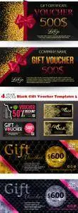 Vectors - Black Gift Voucher Templates 3