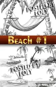 Tropical Beach #1 - Stock Vector
