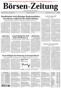 Boersenzeitung vom 9. Oktober 2009