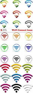 Vectors - Wi-Fi Connect Icons