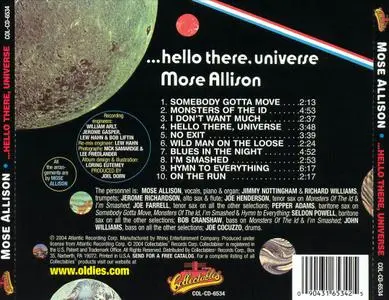 Mose Allison - ...Hello There, Universe (1970) {Atlantic--Collectables COL-CD-6534 rel 2004}