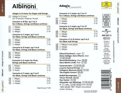 Tomaso Albinoni · Adagio & Concertos