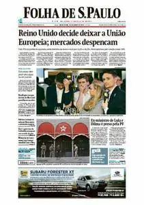 Folha de São Paulo - 24 de junho 2016 - Sexta