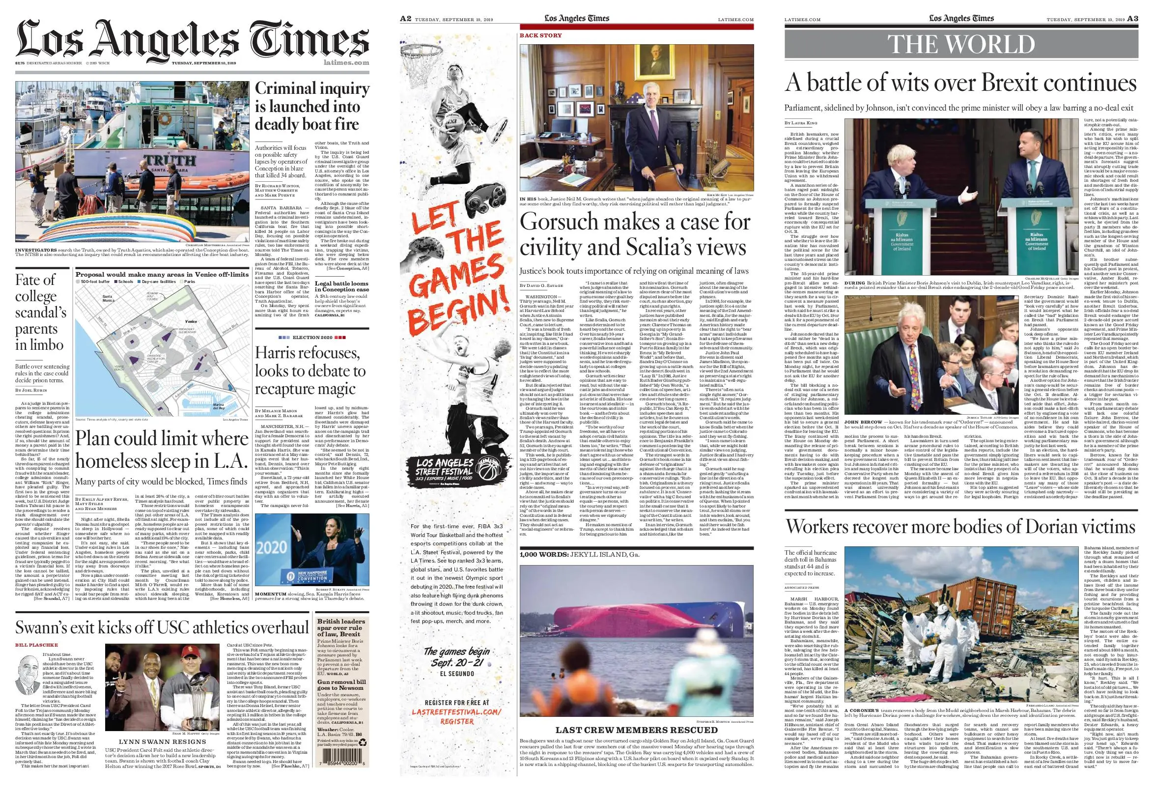 Los Angeles Times – September 10, 2019 / AvaxHome