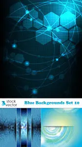 Vectors - Blue Backgrounds Set 10
