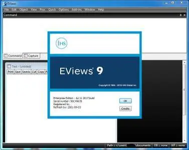 EViews 9 (Patch Date: July 11, 2017) Update