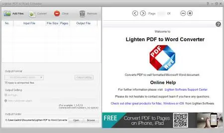 Lighten PDF to Word Converter 6.2.5 Portable
