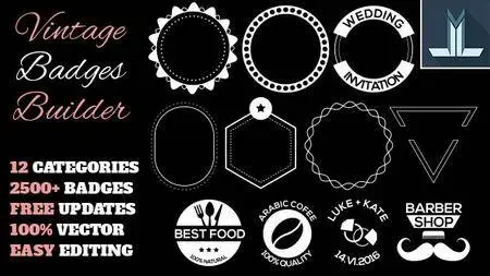 Vintage Badges Builder - Project for After Effects (VideoHive)