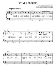 What A Feeling - One Direction (Easy Piano)