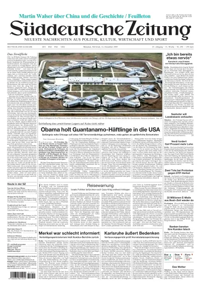Sueddeutsche Zeitung vom 16.12.2009