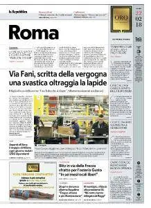 la Repubblica Roma - 22 Febbraio 2018