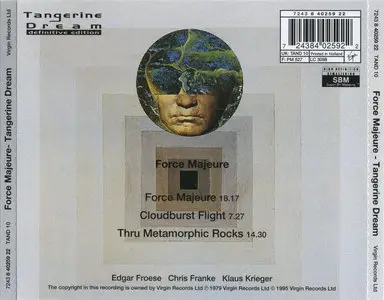 Tangerine Dream - Force Majeure (1979)  [1995, Definitive Edition, SBM Remaster] (ReUpload)