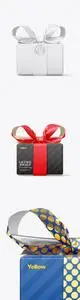 Gift Box With Matte Bow Mockup - Front View 78754