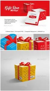GraphicRiver Realistic Gift Box Mockup