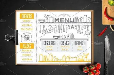 CreativeMarket - Food menu, restaurant flyer #42