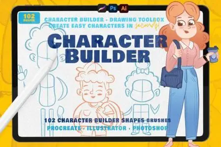 Character Builder - Drawing Toolkit for Photoshop & Illustrator