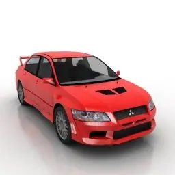3D Model Mitsubishi Lancer Evolution 6