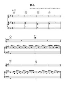 Halo - Beyonce (Piano-Vocal-Guitar (Piano Accompaniment))