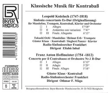 Günter Klaus - Koželuch, Hoffmeister: Concertante Works for Double bass (2000)