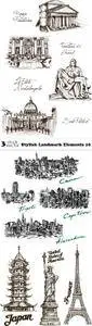 Vectors - Stylish Landmark Elements 16