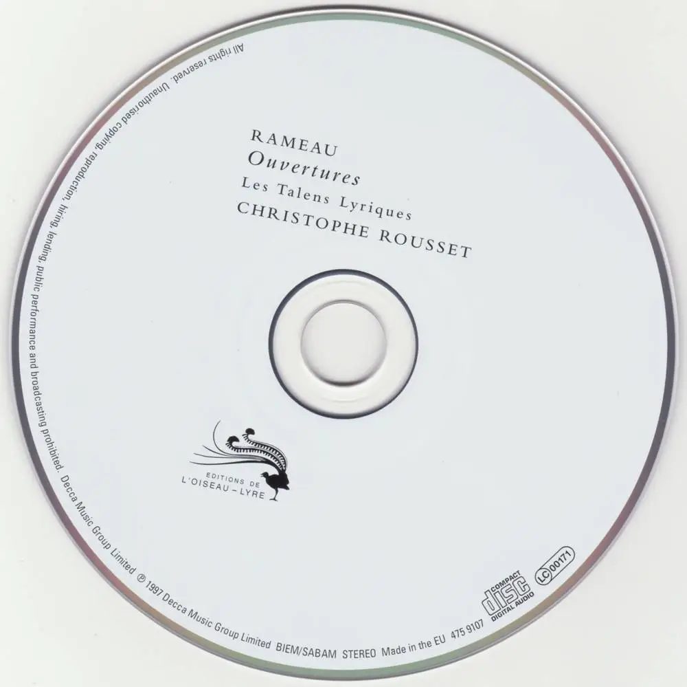 Christophe Rousset, Les Talens Lyriques - Rameau - Ouvertures  (2007)