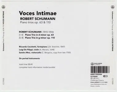 Voces Intimae - Robert Schumann: Piano Trios Op. 63 & 110 (2011)