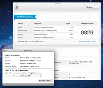 GeekBench 2.2.3 (Mac Os X)