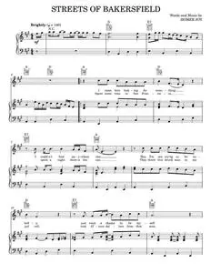 Streets Of Bakersfield - Buck Owens, Dwight Yoakam, Dwight Yoakam & Buck Owens (Piano-Vocal-Guitar)