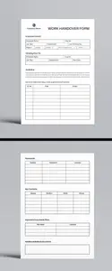 Work Handover Form Template 781491492