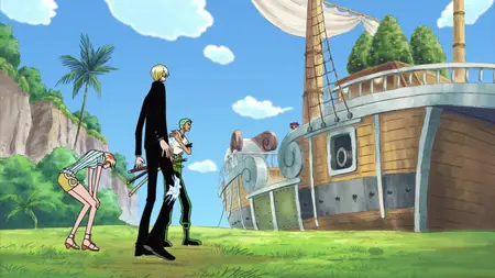 One Piece (1999 S11E02 Rubber and Ice One On One Fight! Luffy vs Aokiji! Koten Gars