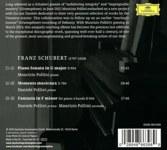 Maurizio Pollini, Daniele Pollini - Schubert: Piano Sonata, D894; Moments musicaux; Fantasia for piano 4 hands (2024)