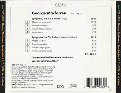 George Macfarren - Queensland PO, Albert - Symphonies No. 4 & 7 (1998)