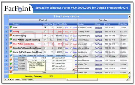 FarPoint Spread for Windows Forms 4.0.2010 for DotNET Framework 2.0