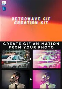 GraphicRiver - Retrowave Gif Creation Action