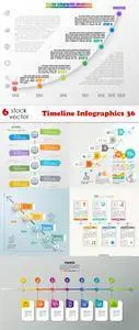 Vectors - Timeline Infographics 36