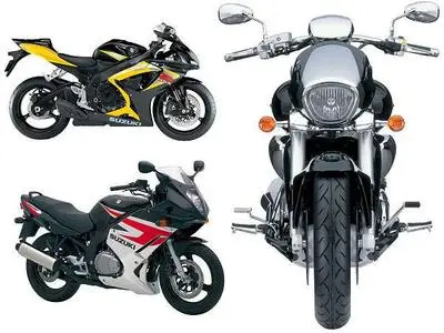 Suzuki Bikes in White Background Wallpapers