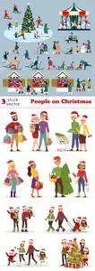 Vectors - People on Christmas