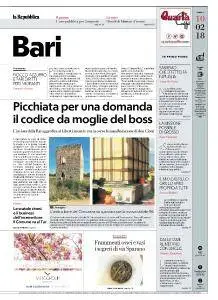 la Repubblica Bari - 10 Febbraio 2018